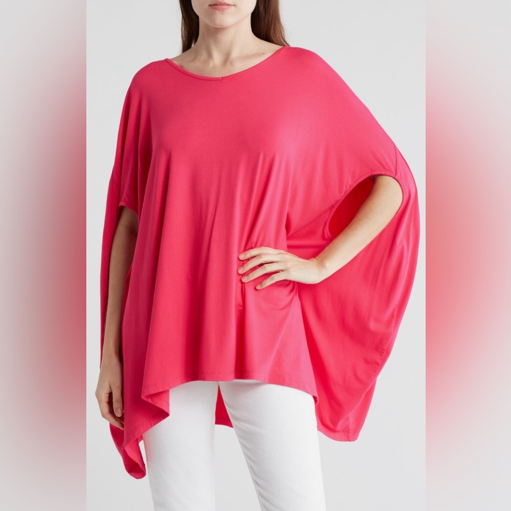 NWOT Patrizia Luca Oversized Tunic Top in Hot Pink